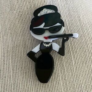 Audrey Hepburn Inspired Acrylic Brooch